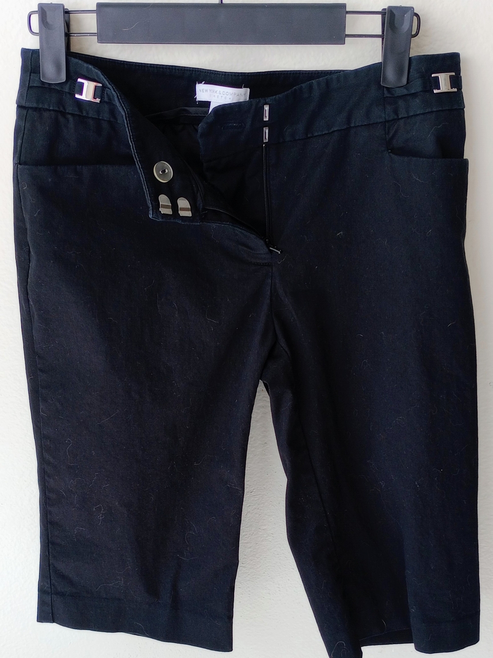 New York & Company Black Stretch Bermuda Shorts